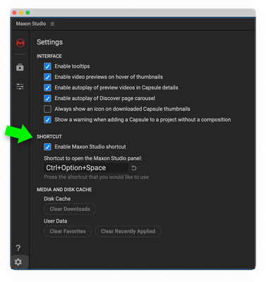 Ae - Maxon Studio - Settings -  Shortcut.png