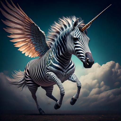 Firefly a mean looking unicorn zebra with wings flying through the air 44866.jpg