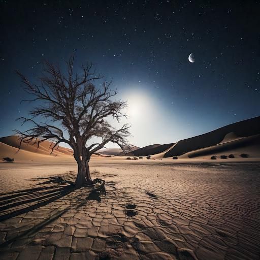 Firefly A terrifying desert landscape with endless dunes in the distance, lit by a small moon in a c.jpg