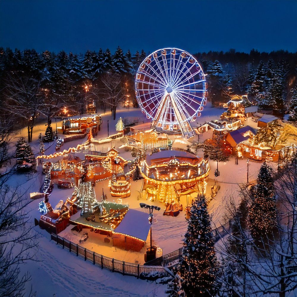 Firefly Create a stunning Christmas-themed park filled with enchanting rides and festive attractions.jpg