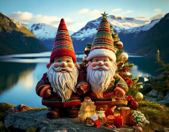 Firefly photorealistic, hyper detailed, Norwegian Christmas trolls in front of a Christmas tree near.jpg