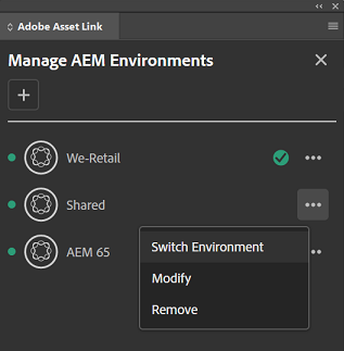 Switch AEM environment
