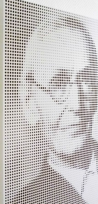 Photo to dots composition - halftone efect but wit
