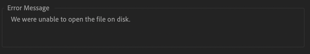 Import error screenshot
