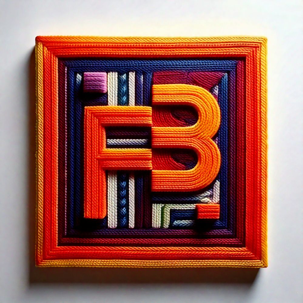 Firefly 3d shape rendering made of colored woven and kitted wool . 80031.jpg