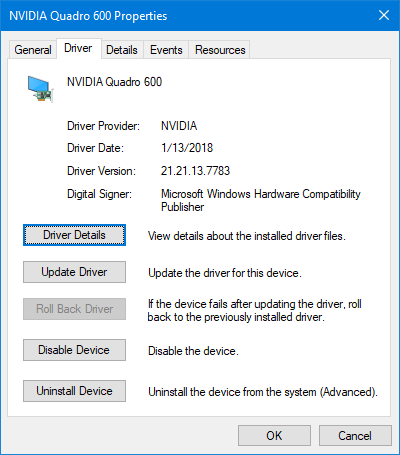 Quadro 600 online driver