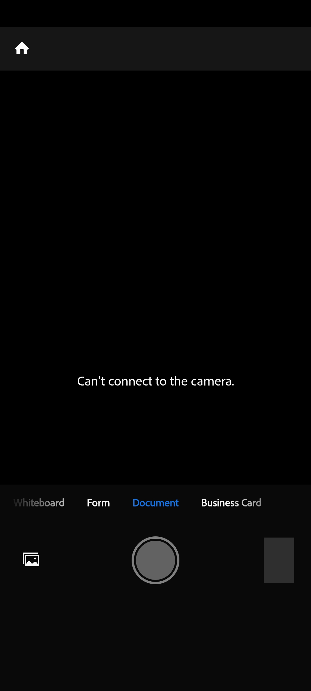 Black screen, can not connect to camera. It woked ... - Adobe Community ...