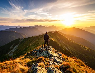 Firefly_golden hour with mountains and standing on top of the mountain 831104.jpg