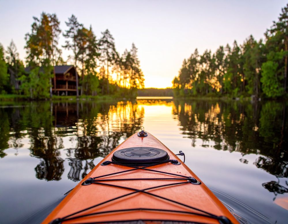 Firefly_Photorealistic POV shot from a standup paddle board gliding across a calm lake at gol 286196.jpg