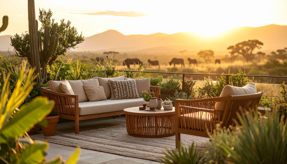 Firefly_Rooftop garden with lush plants, a swivel seat with views out to the African landscap 641206.jpg