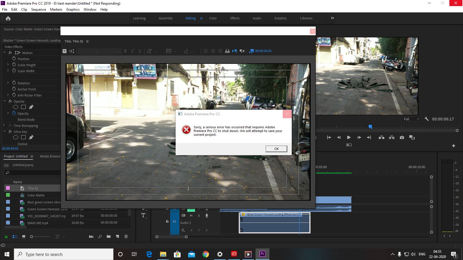 Adobe Premier Pro Cc 2019 Showing Serious Error Ha... - Adobe Community ...