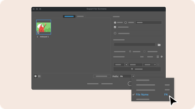 Add prefixes to artboard names during export for better file management.png