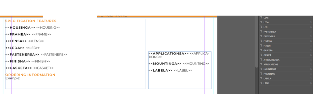 Indesign Data Merge tags