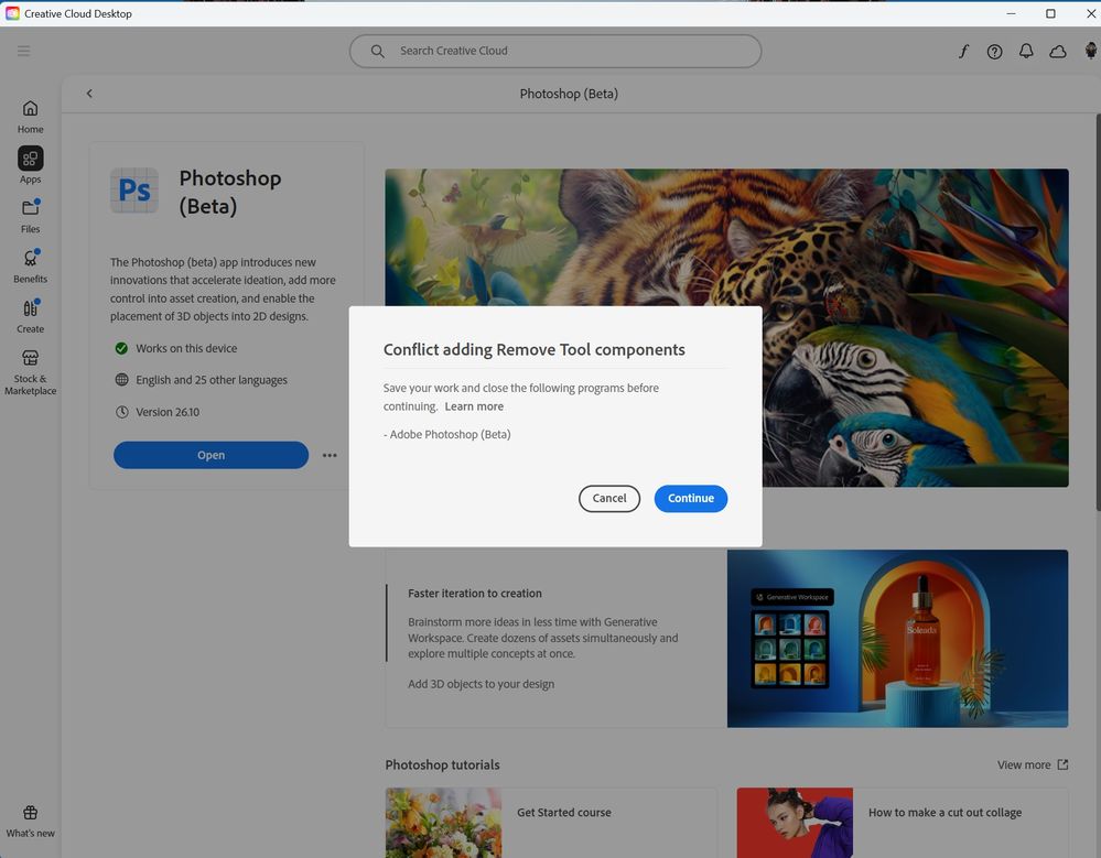 Aug 4, 2025 11am attempt to reinstall 26.10 beta