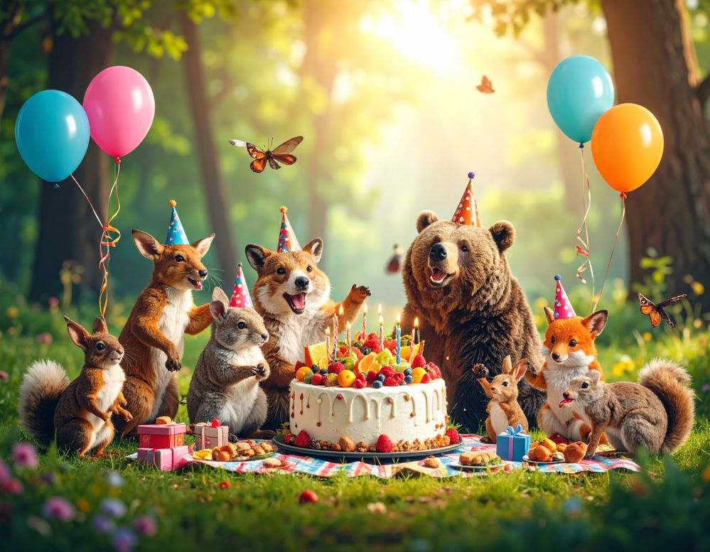 Firefly_A highly detailed joyful, colorful animal birthday party set in a sunny forest cleari 875965 copy.jpg