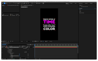 Pictured:  The Offset parameter being changed for a Range Selector 1 while Units is set to Words with Fill Color applied.