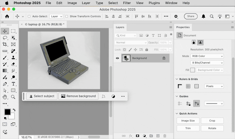 Photoshop selection Contextual Task Bar Modify Selection.gif