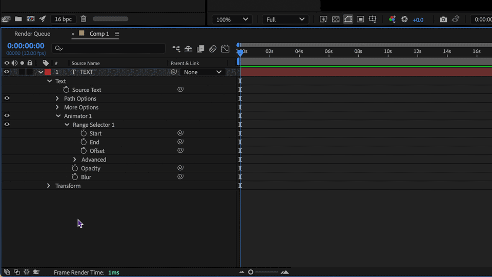 Pictured:  Expanding the Layer Switches pane in After Effects 25.x
