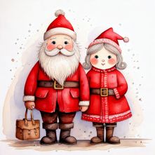 Firefly_cute simple plain whimsical doll-like flat cutouts of Santa Claus and elderly Mrs. Cl 799419 (3).jpg