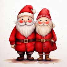 Firefly_cute simple plain whimsical doll-like flat cutouts of Santa Claus and elderly Mrs. Cl 358420 (3).jpg