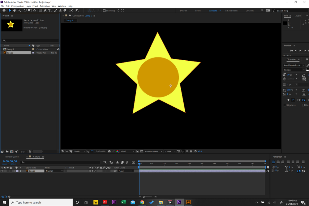 Pixelated in AE, comp is 1920 by 1080
