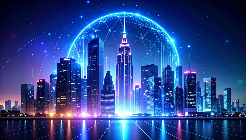 Connected Futuristic Metropolis City with Bright Neon Lights and Skyscrapers002.jpg