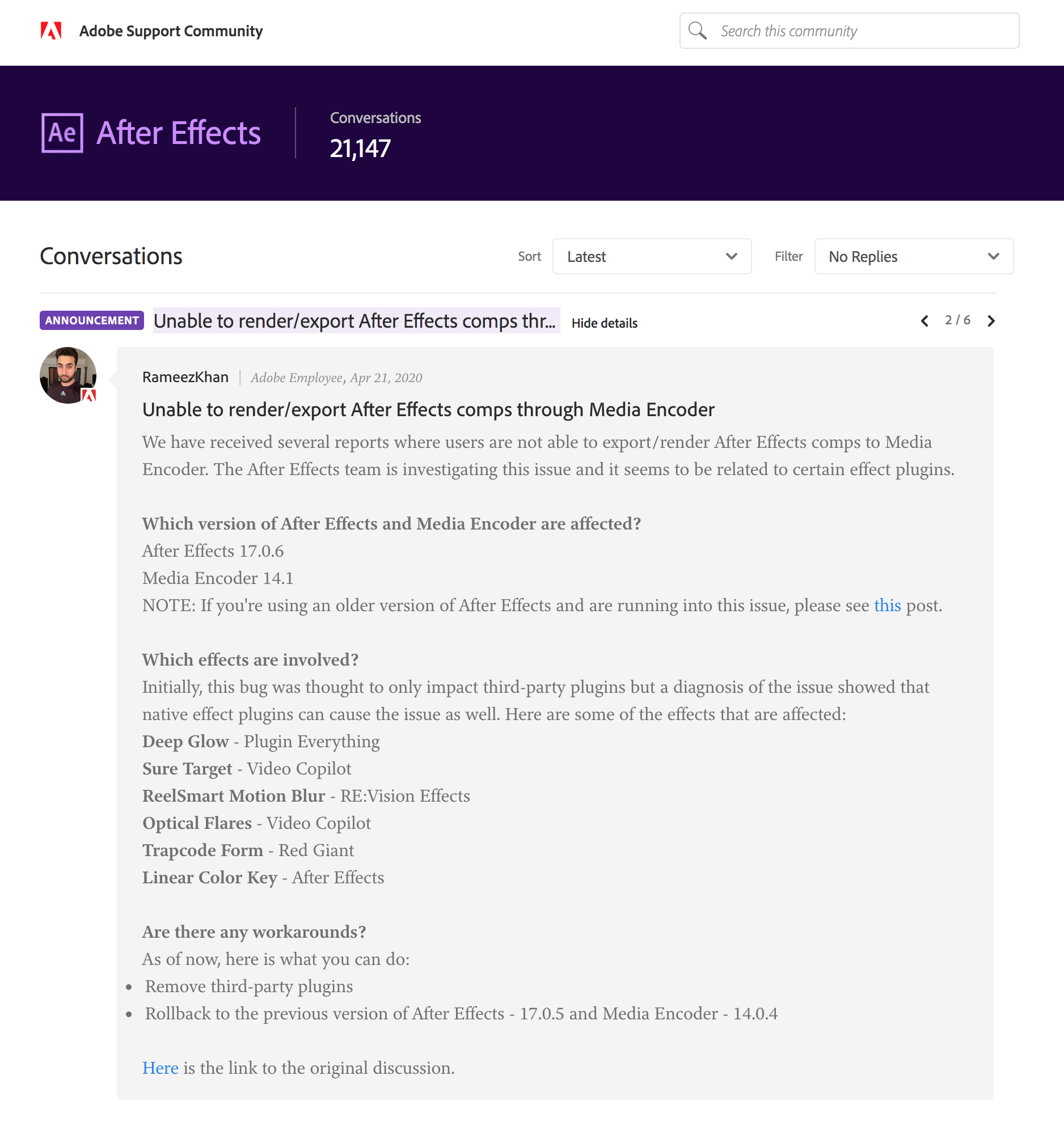 Solved My 2020 Updated Ame Is Stuck At The Connecting To Adobe Support Community 11059719