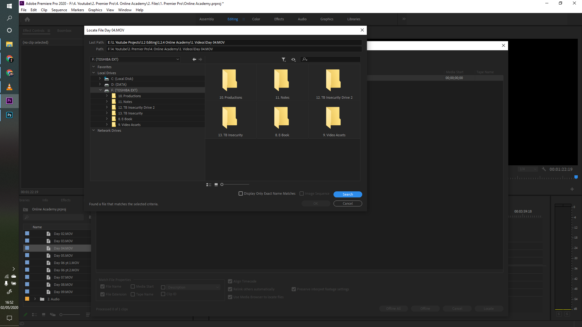 Problem Relinking Files - Adobe Community - 11099936