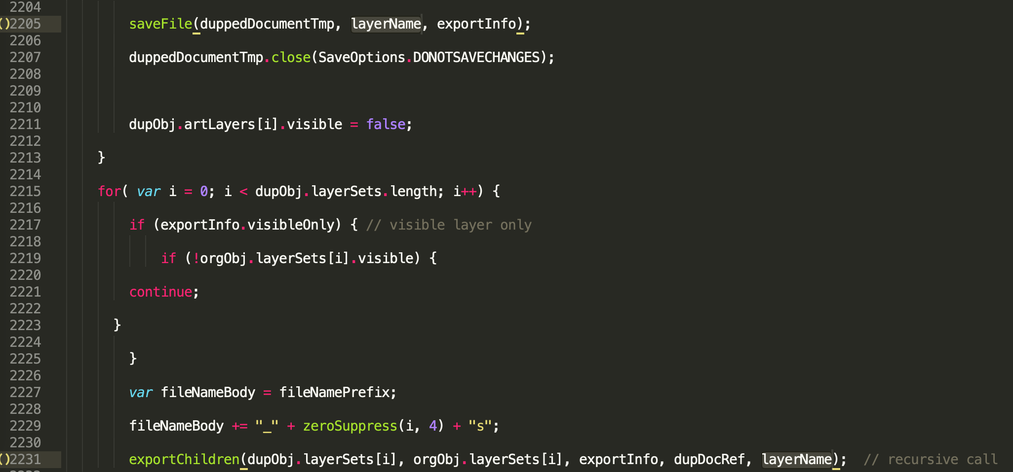 export layers to file