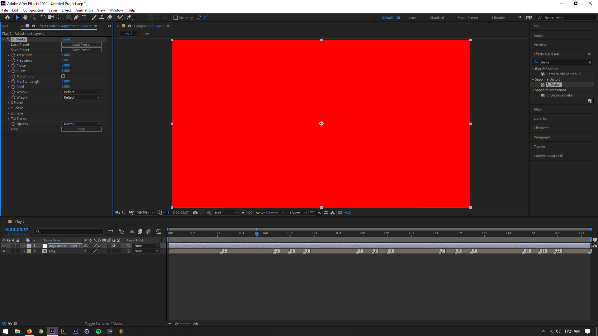 Red Screen when any effects that are not ... - Adobe Support Community - 11118029