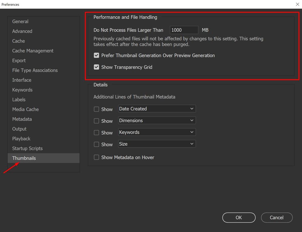 solved psd thumbnails not showing in