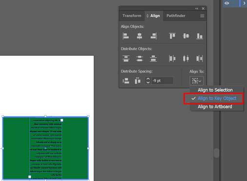 Solved: How To Align Text To An Object In Illustrator? - Adobe ...